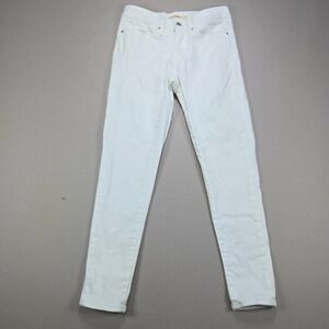 Levis 311 Shaping Skinny Jeans Mid Rise Stretch Solid White Womens Size 27